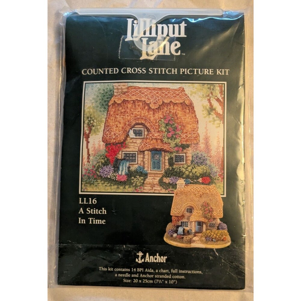 Lilliput Lane Counted Cross Stitch Kit A Stich in Time LL16 Cottage Thatch 1990s